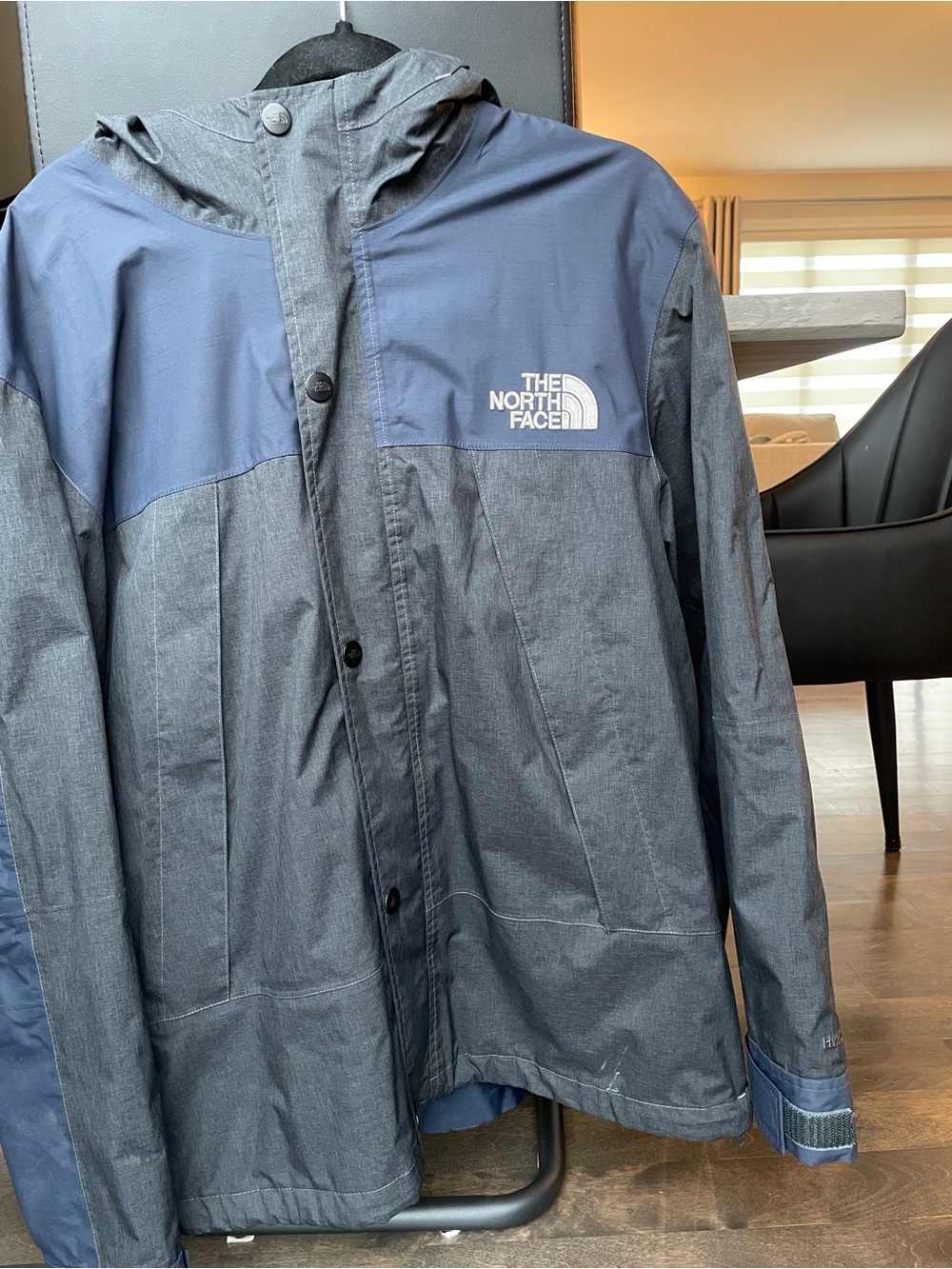 The North Face Men's Two-Tone Navy and Steel Raincoat